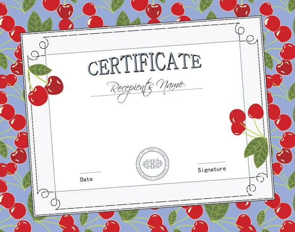 Kid certificaat — Stockvector