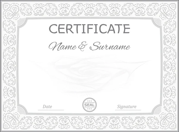 Certificate Template — Stock Vector