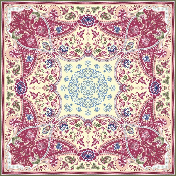 Ornate scarf design Royalty Free Stock Illustrations