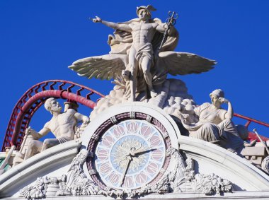 A New York New York Hotel and Casino Clock Shot clipart