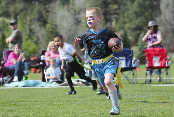 A Flag Football Game for 5 to 6 Year Olds — Stock Photo, Image