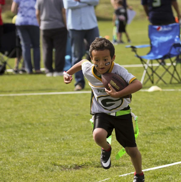 A Flag Football Game for 5 to 6 Year Olds — Stock Photo, Image