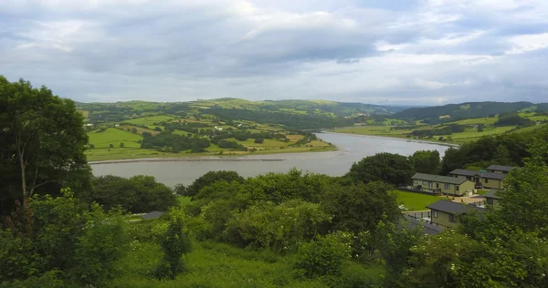 Una vista da un parco caravan statico in Galles — Foto Stock