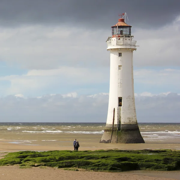 A View of New Brighton, or Perch Rock, Lighthouse — Stock Photo, Image