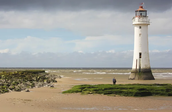 A View of New Brighton, or Perch Rock, Lighthouse — Stock Photo, Image