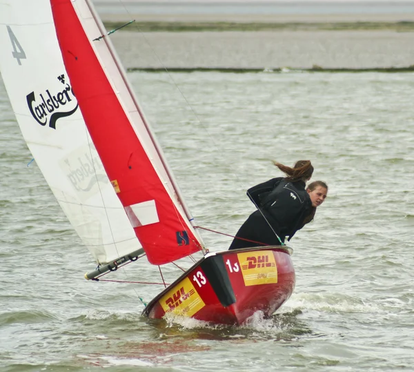 A West Kirby Marine Lake Sailboat Race — Stock Photo, Image