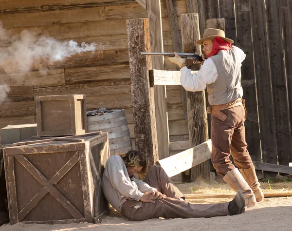 Een vuurgevecht op oude Tucson, Tucson, Arizona — Stockfoto