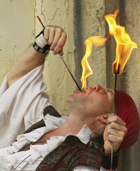 A Fire-Eater at the Arizona Renaissance Festival