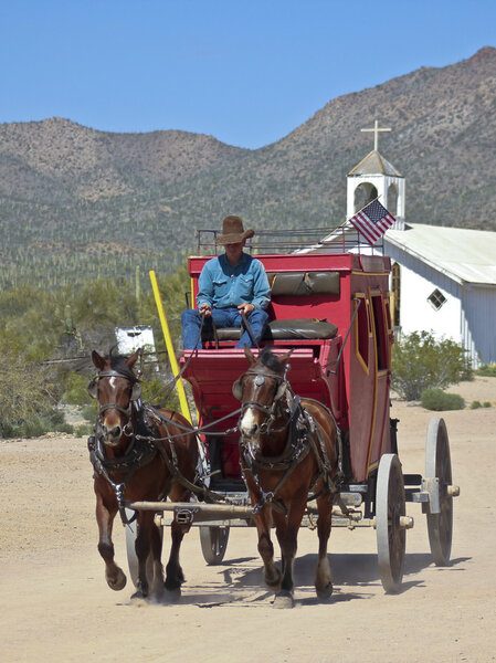 A Stagecoach at Old Tucson, Tucson, Arizona