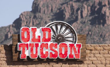 Bir eski Tucson giriş işareti, Tucson, Arizona