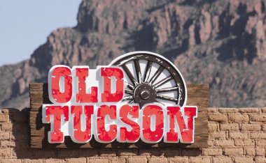 An Old Tucson Entrance Sign, Tucson, Arizona clipart