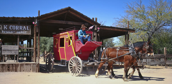 A Stagecoach of Old Tucson, Tucson, Arizona
