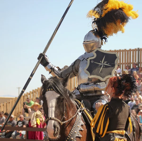 Een toernooi steekspel op de Arizona Renaissance Festival — Stockfoto