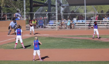A Summerlin Little League Girls Softball Game