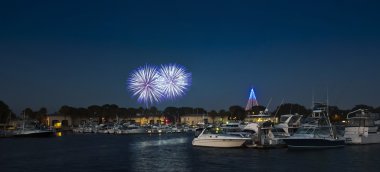 A Seaworld Fireworks Shot, Dana Landing, San Diego clipart