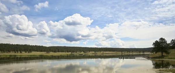 Una Luna Lago Panorama, White Mountains, Arizona — Foto Stock