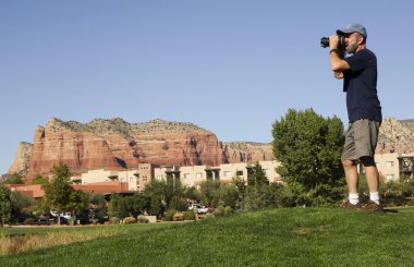 Bir fotoğrafçı bir görüntü Sedona'da vuruyor.