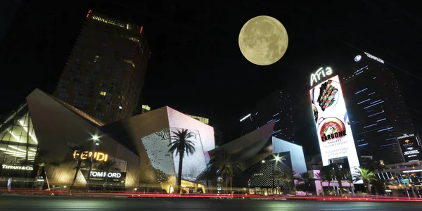 A Night View of Crystals, Las Vegas Boulevard — Stock Photo, Image