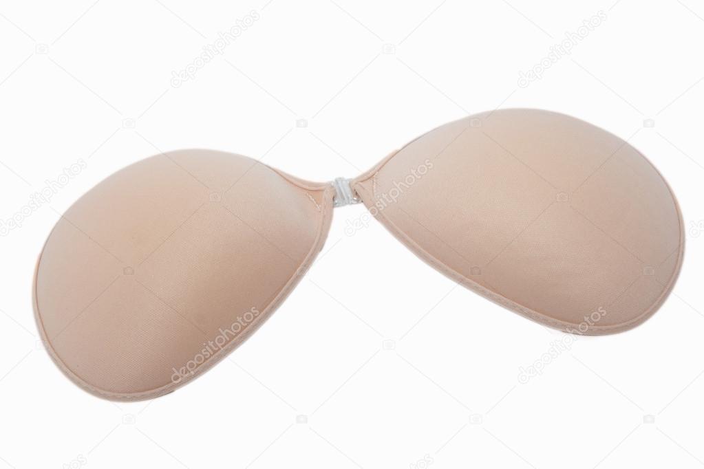 Old bra on a white background.