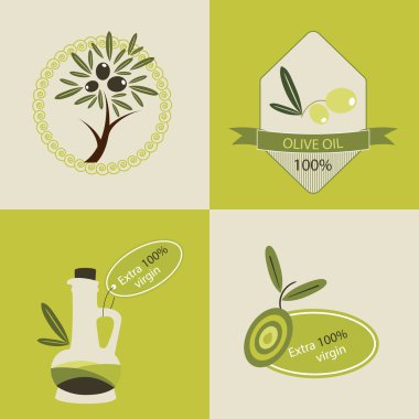 Zeytinyağı logolar kümesi