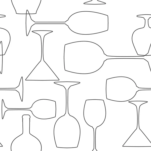 Seamless wineglass background — Stock Vector