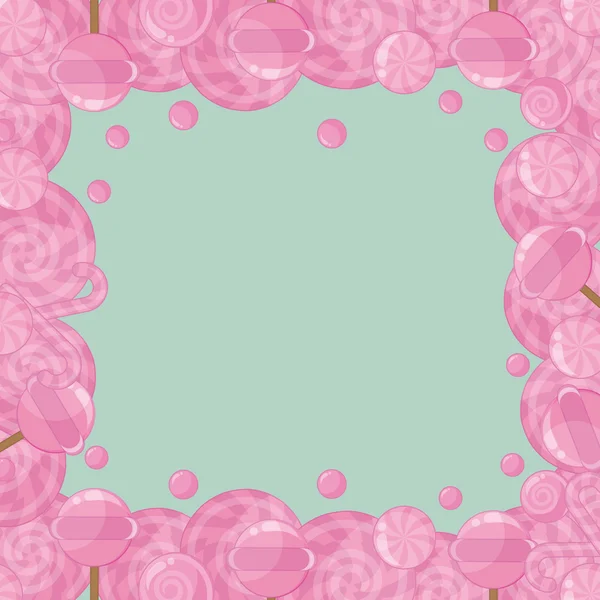 Snoep lollies frame — Stockvector