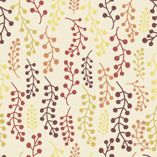 Autumn floral pattern — Stock Vector