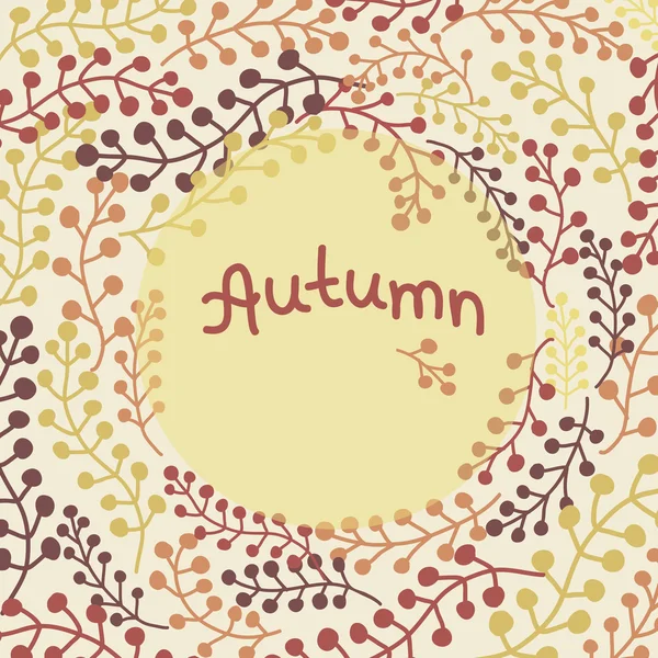 Autumn floral background — Stock Vector
