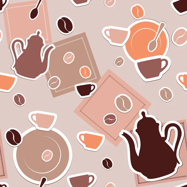 Café sin costura — Vector de stock