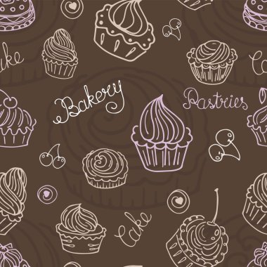 Elle çizilmiş kek kümesiyle sorunsuz