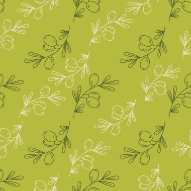 Seamless modeli zeytin anahat stilinde sorunsuz