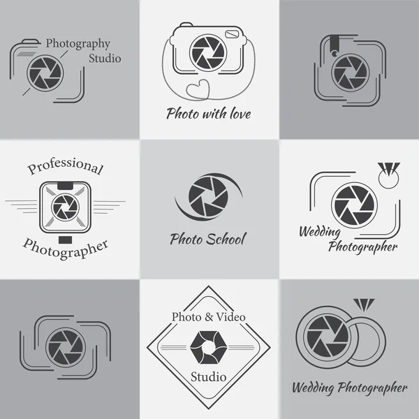 Vector verzameling van fotografie Logo Templates — Stockvector