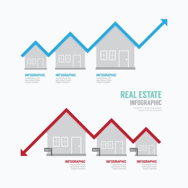 Emlak grafik tasarım Infographic. Kavram vektör
