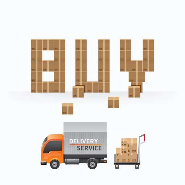 Zakelijke vak kopen vorm sjabloon design.shipping levering shoppin — Stockvector