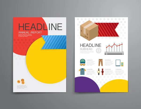 Business shopping brochure, flyer, magazine cover design templat — Stock Vector