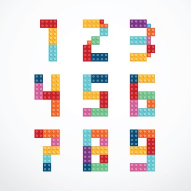 Alfabe blok stil vektör kümesi