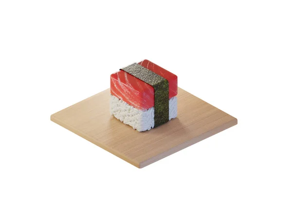 Carré Thon Sushi Isométrique Concept — Photo