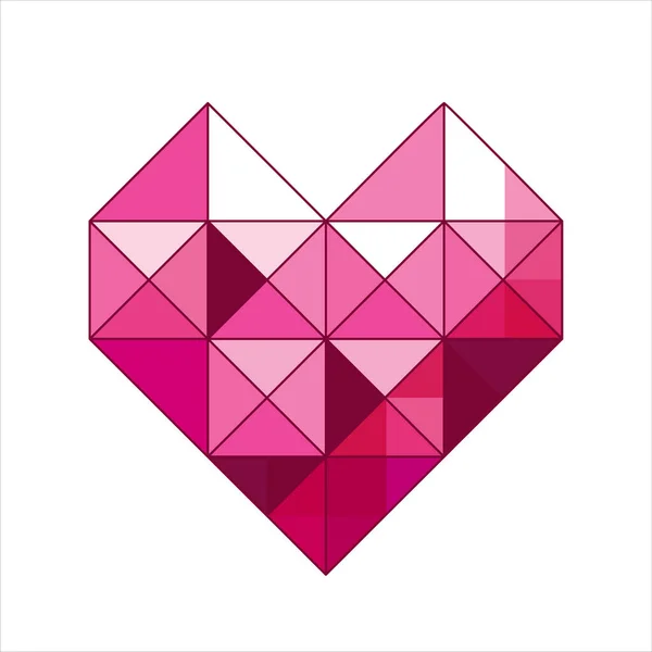 Heart Geometric Line Design Vector — Stockvector