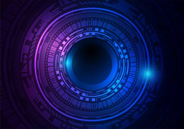 Bilim Kurgu Teknolojisi Dijital Ağ Sanatı arka planı. Fütürist kavram, vektör illüstrasyonu