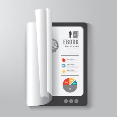 Cover Book Digital Design tablet Concept Template clipart