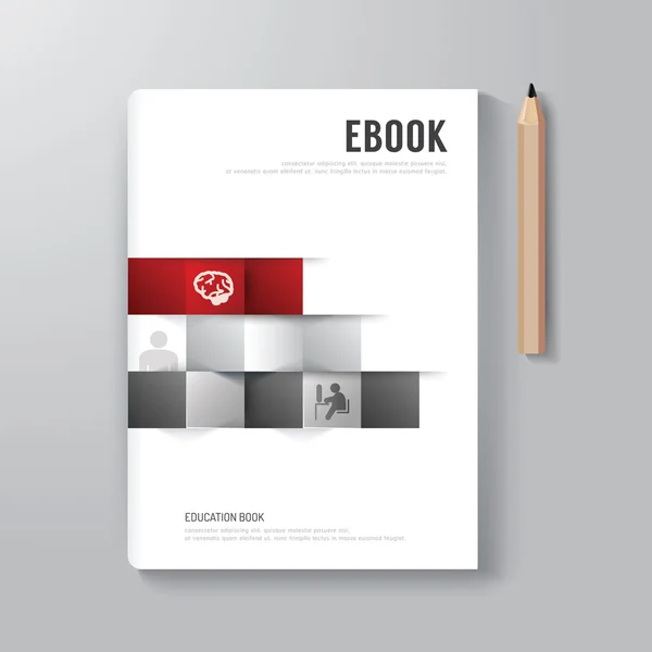 Livro de capa Design digital Modelo de estilo mínimo — Vetor de Stock