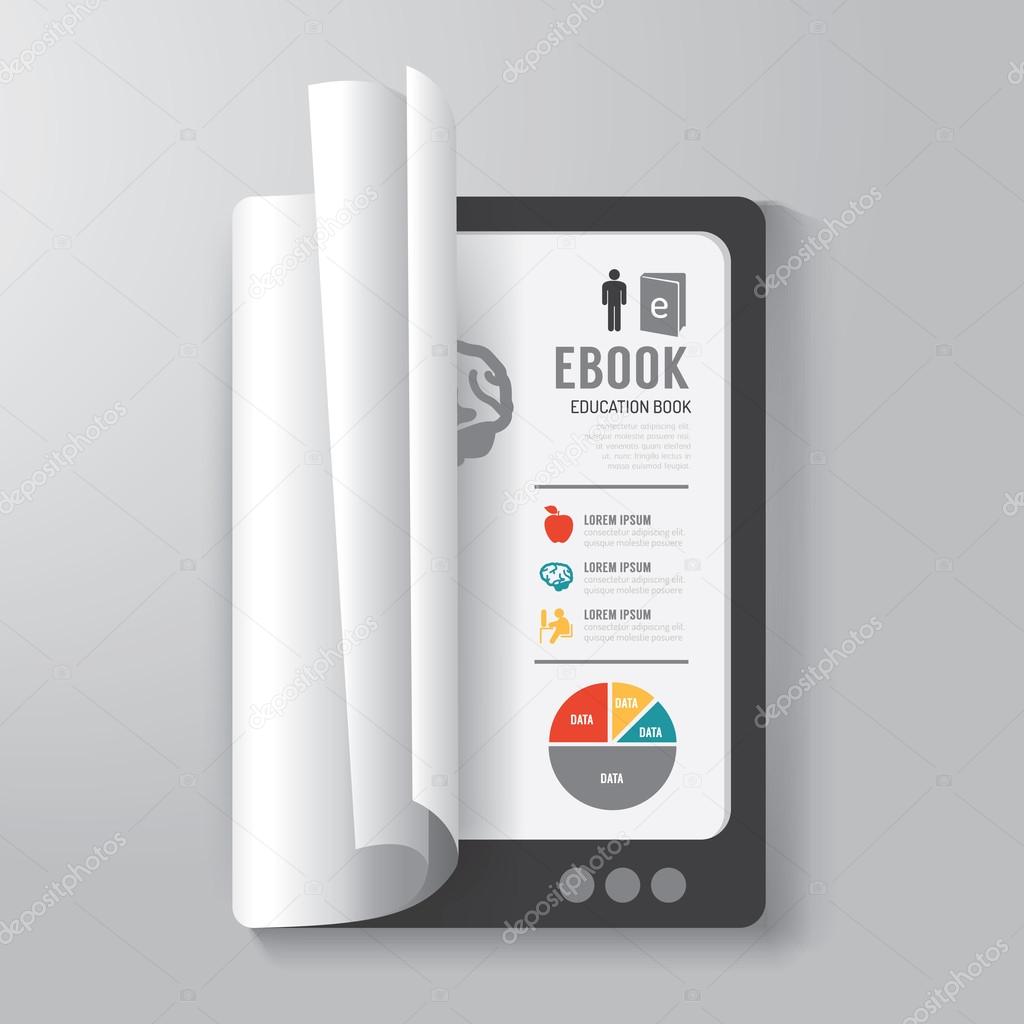 Cover Book Digital Design tablet Concept Template