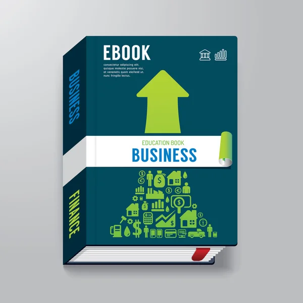 Cover boek business ontwerpsjabloon — Stockvector