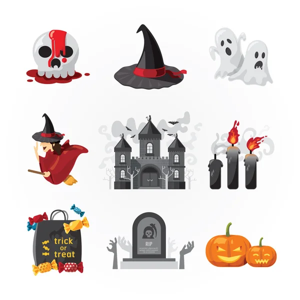 Halloween pictogrammen — Stockvector