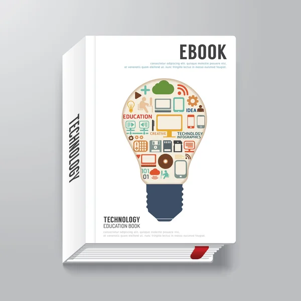 Cover Book Digital Design — Stock Vector
