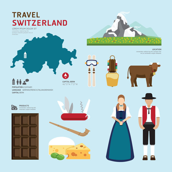 Switzerland Flat Icons