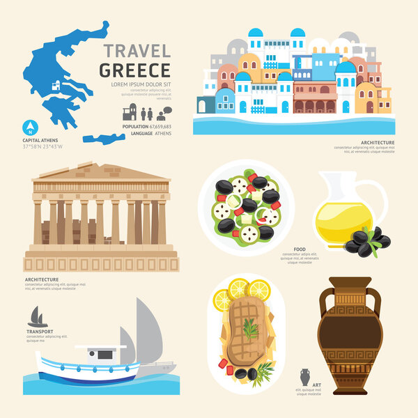 Greece Flat Icons