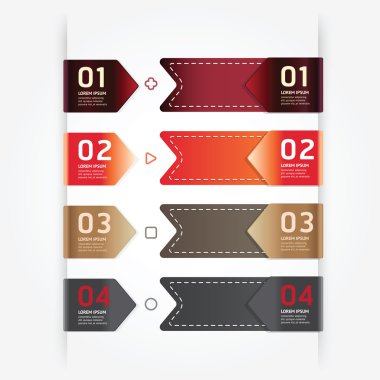 Modern tasarım düğme etiketleri ayarla