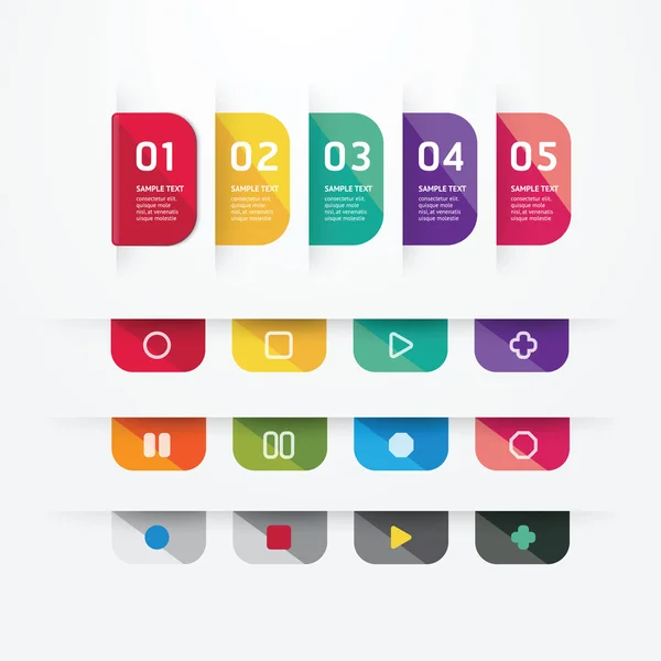 Design moderno de conjunto de etiquetas de botões — Vetor de Stock