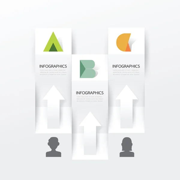 Modèle de conception de bannière infographique moderne — Image vectorielle